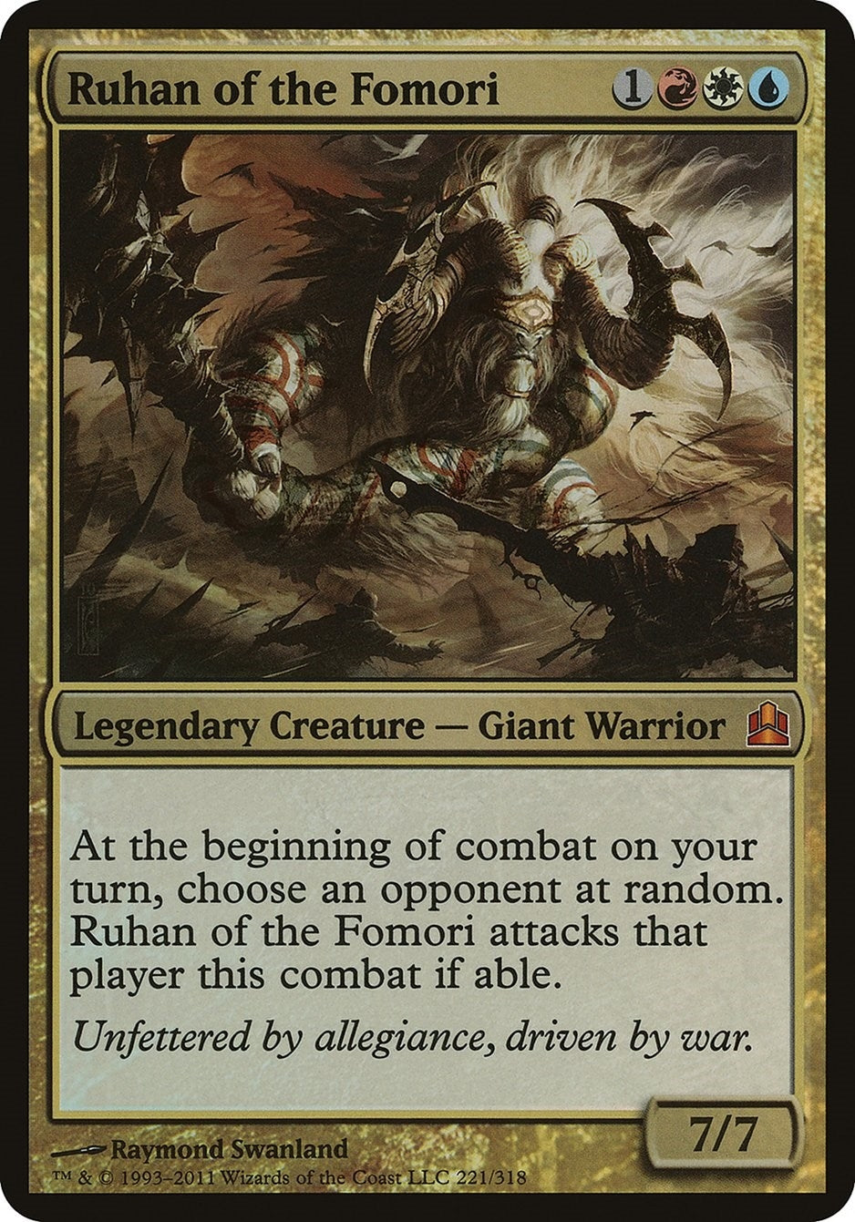 Image for Ruhan of the Fomori (Commander) (Oversize Cards) - Magic: The Gathering
