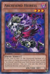 Image for Archfiend Heiress (Judgment of the Light) (JOTL-EN029) - YuGiOh
