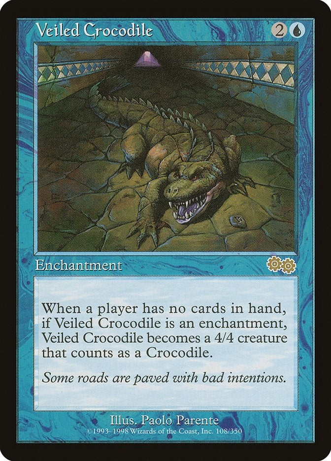 Image for Veiled Crocodile (Urza's Saga) (108) - Magic: The Gathering