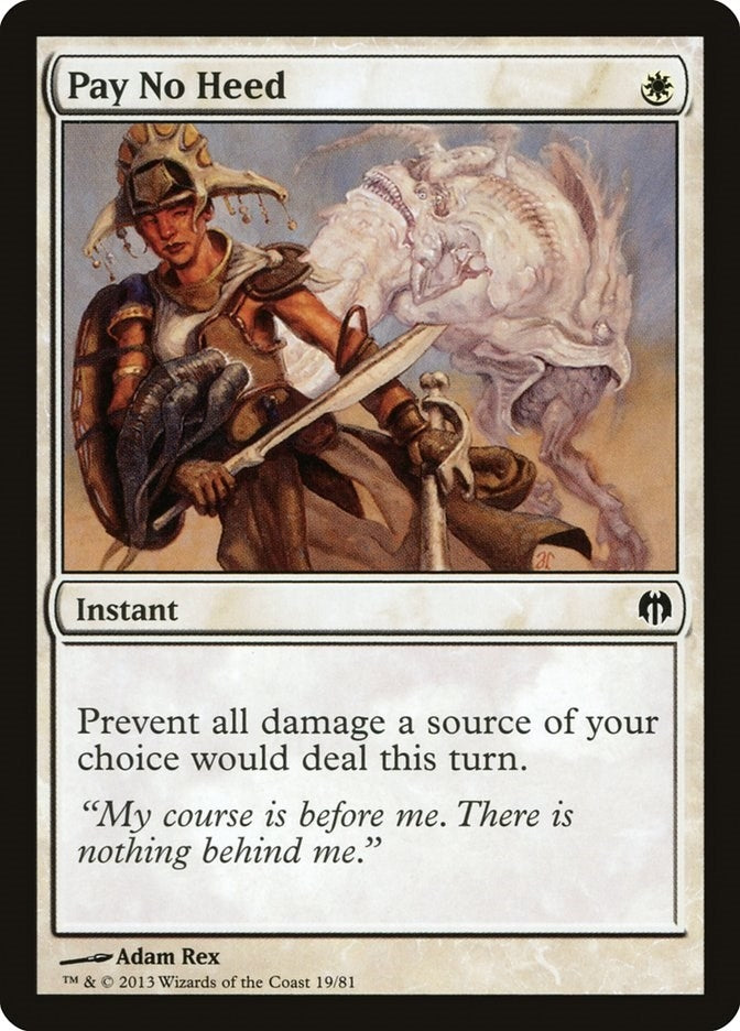 Image for Pay No Heed (Duel Decks: Heroes vs. Monsters) (19) - Magic: The Gathering