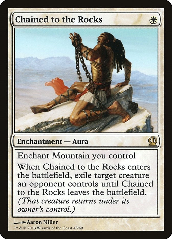 Image for Chained to the Rocks (Theros) (4) - Magic: The Gathering