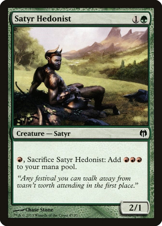 Image for Satyr Hedonist (Duel Decks: Heroes vs. Monsters) (47) - Magic: The Gathering