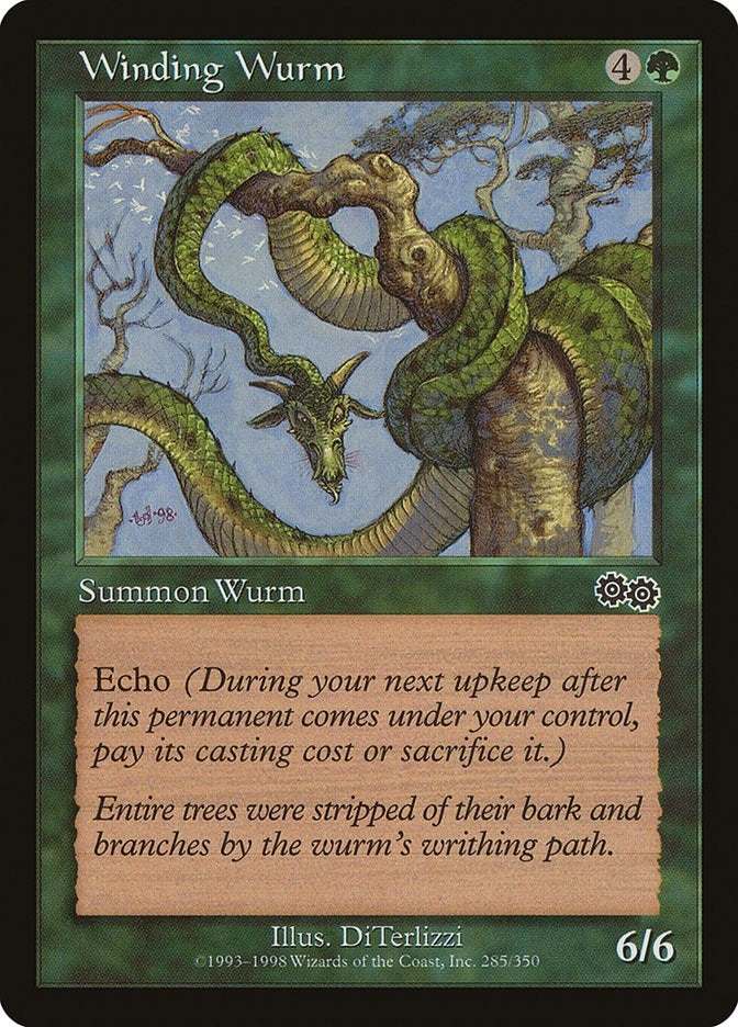 Image for Winding Wurm (Urza's Saga) (285) - Magic: The Gathering