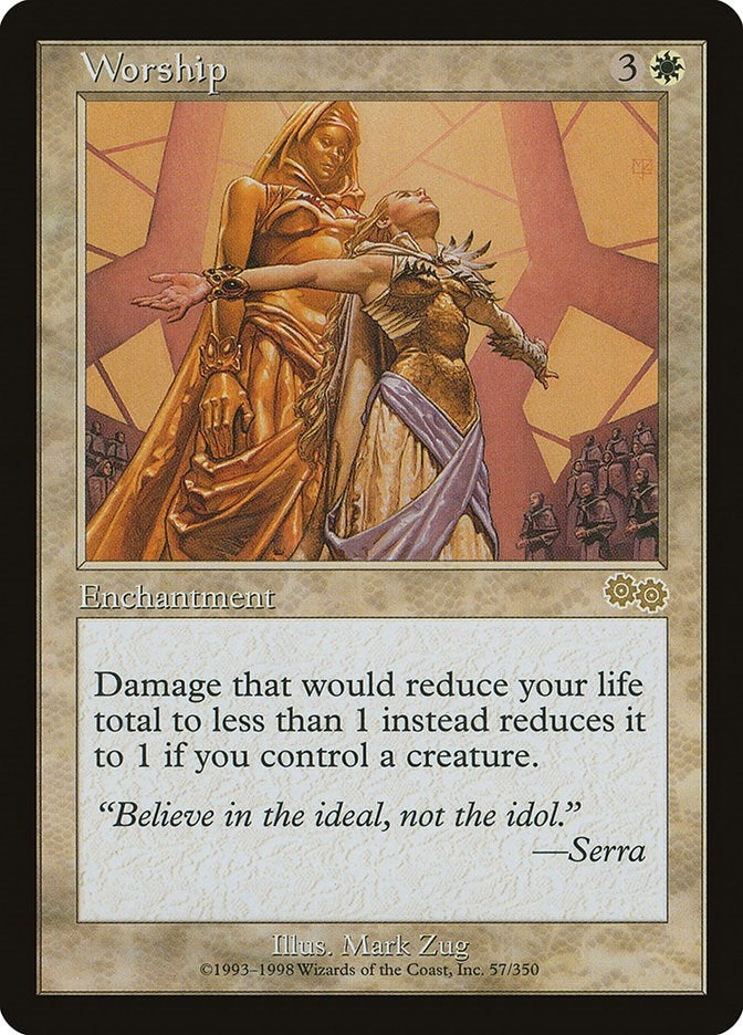 Image for Worship (Urza's Saga) (57) - Magic: The Gathering