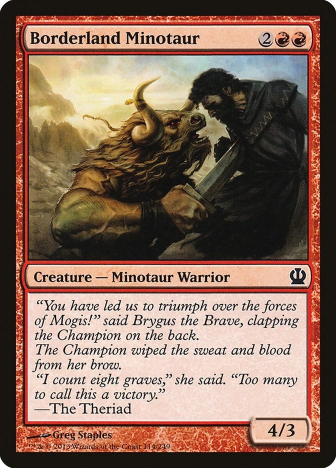 Image for Borderland Minotaur (Theros) (114) - Magic: The Gathering