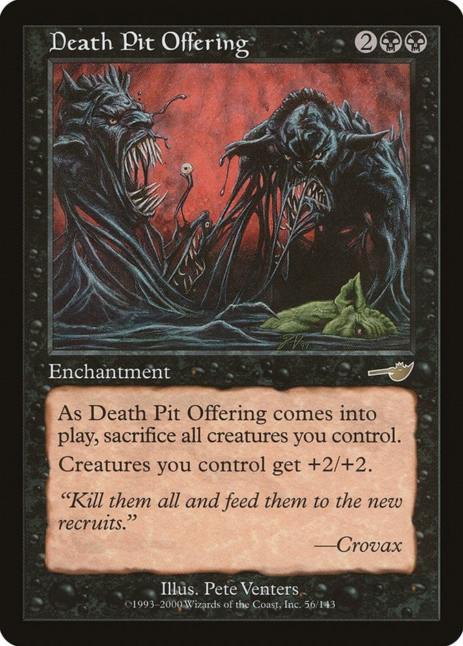 Image for Death Pit Offering (Nemesis) (56) - Magic: The Gathering