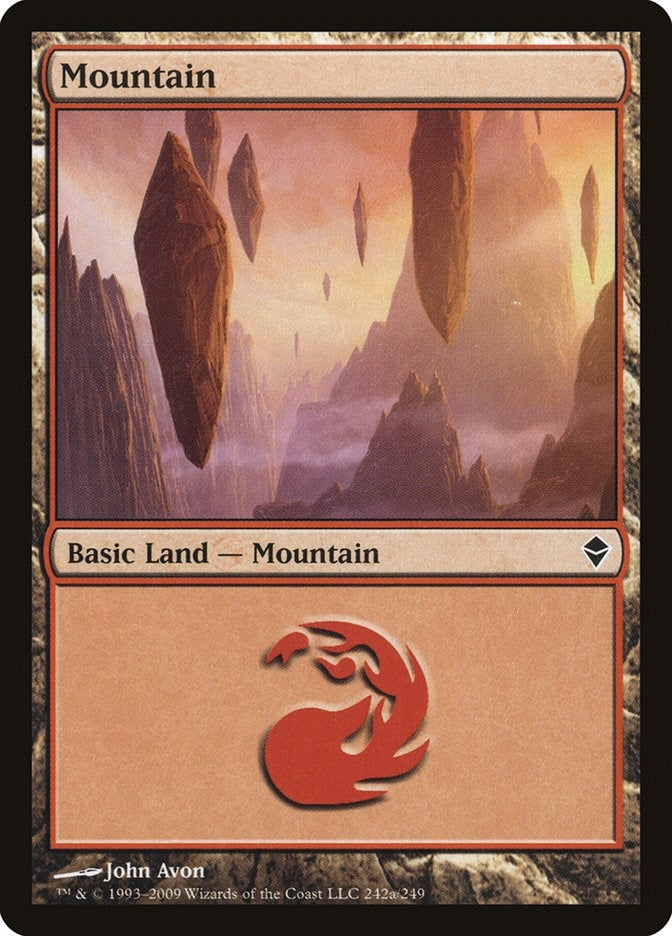 Image for Mountain (242a) (Zendikar) (242a) - Magic: The Gathering