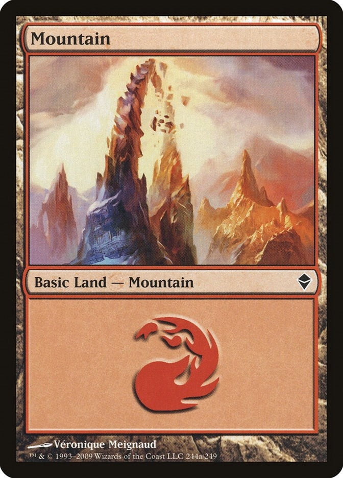 Image for Mountain (244a) (Zendikar) (244a) - Magic: The Gathering