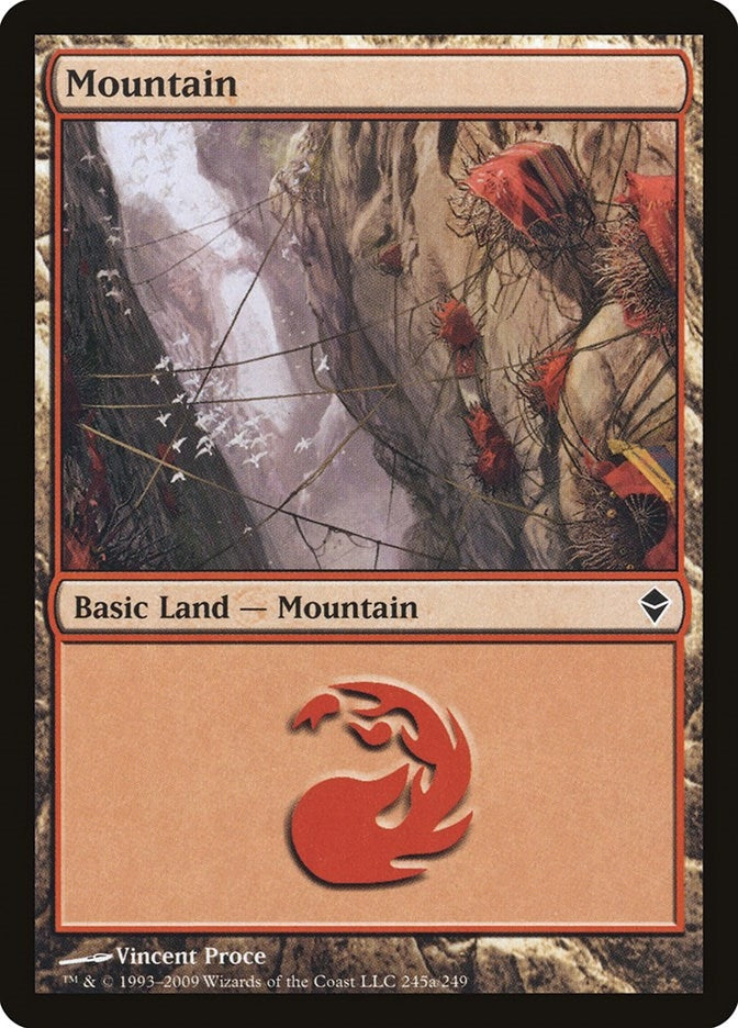 Image for Mountain (245a) (Zendikar) (245a) - Magic: The Gathering