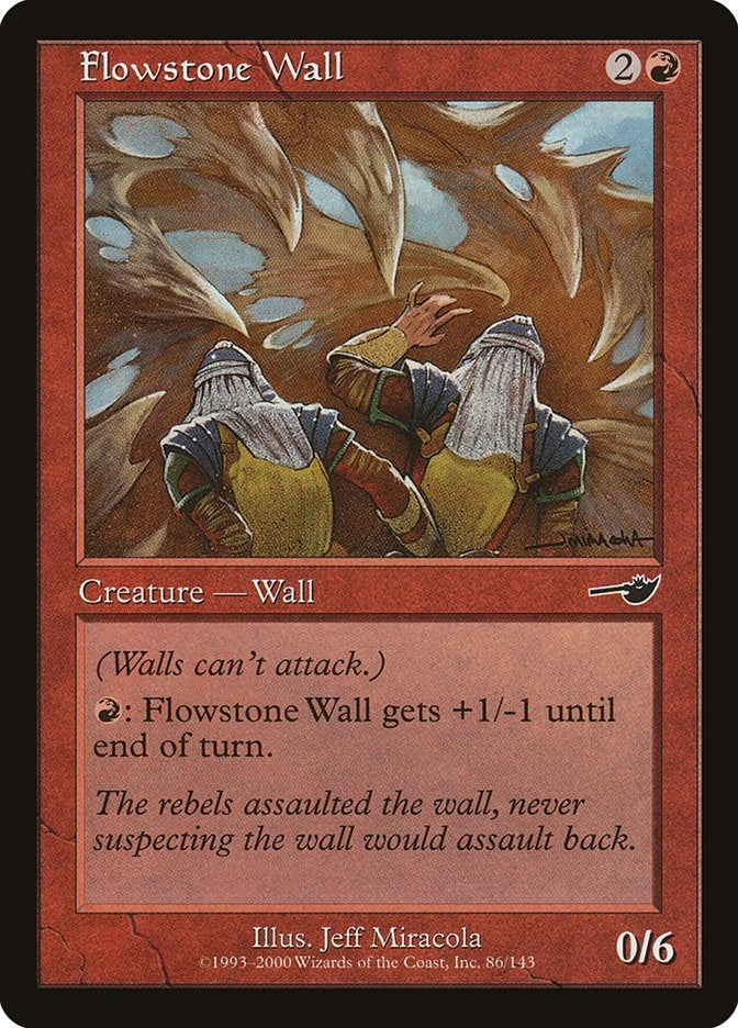 Image for Flowstone Wall (Nemesis) (80) - Magic: The Gathering