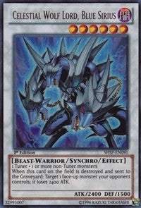 Image for Celestial Wolf Lord, Blue Sirius (Shadow Specters) (SHSP-EN090) - YuGiOh