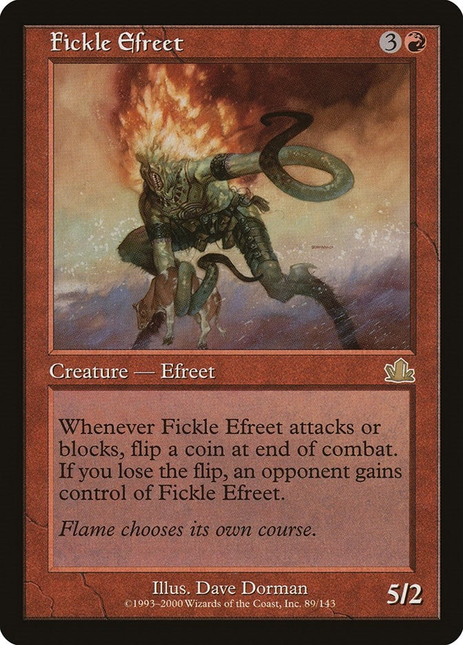 Image for Fickle Efreet (Prophecy) (89) - Magic: The Gathering