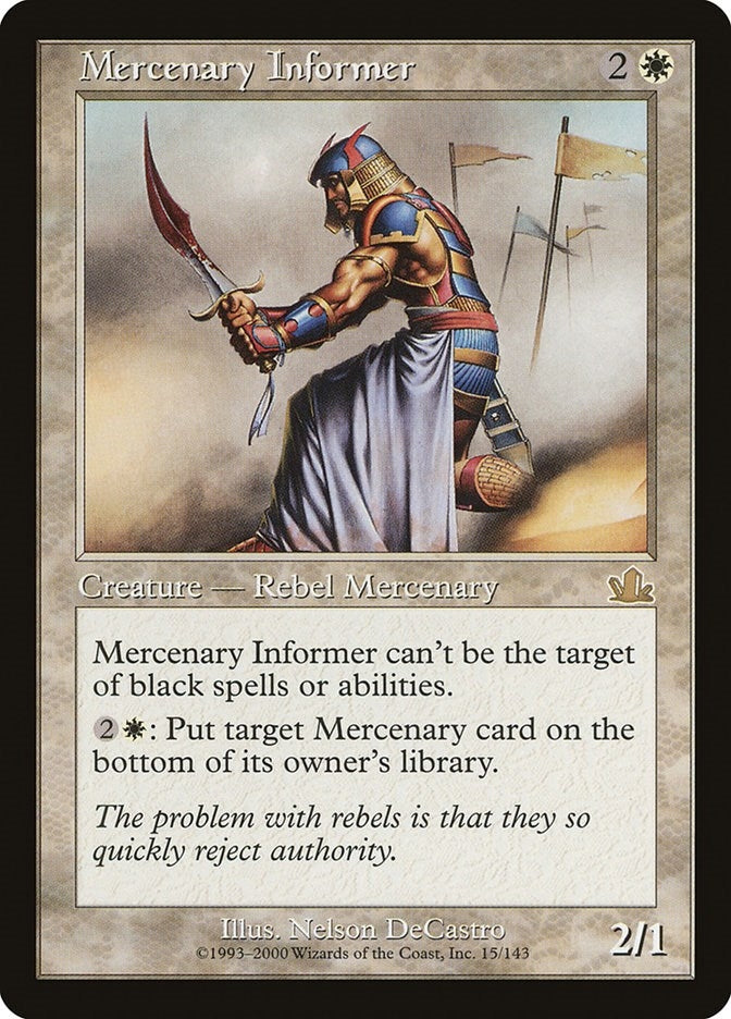 Image for Mercenary Informer (Prophecy) (15) - Magic: The Gathering