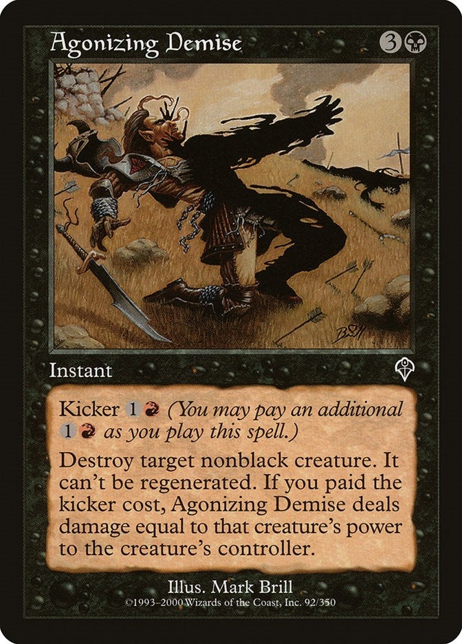 Image for Agonizing Demise (Invasion) (92) - Magic: The Gathering