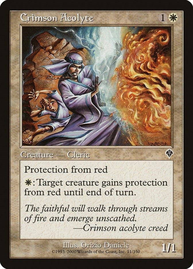 Image for Crimson Acolyte (Invasion) (11) - Magic: The Gathering