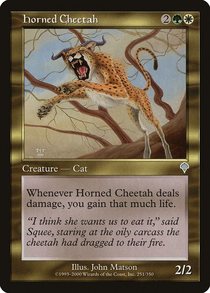 Image for Horned Cheetah (Invasion) (251) - Magic: The Gathering