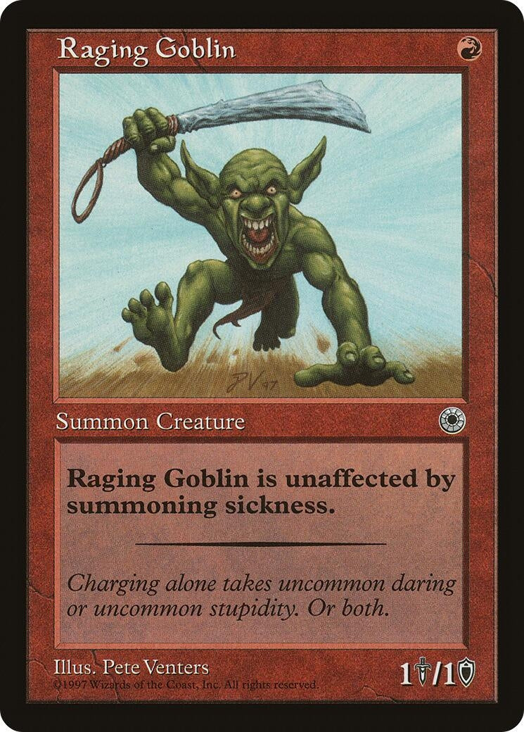 Image for Raging Goblin (Flavor Text) (Portal) - Magic: The Gathering