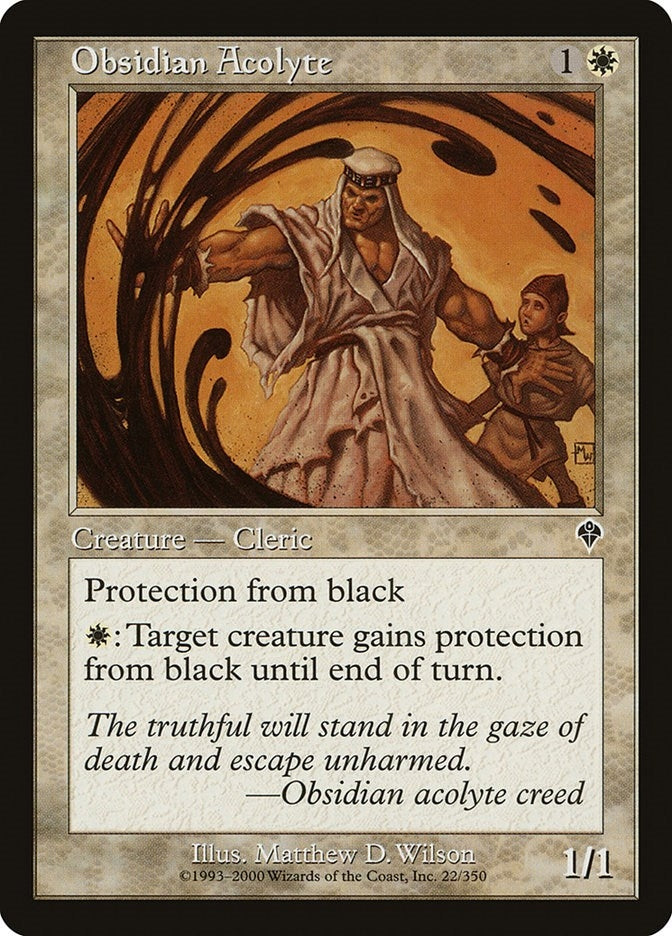 Image for Obsidian Acolyte (Invasion) (22) - Magic: The Gathering