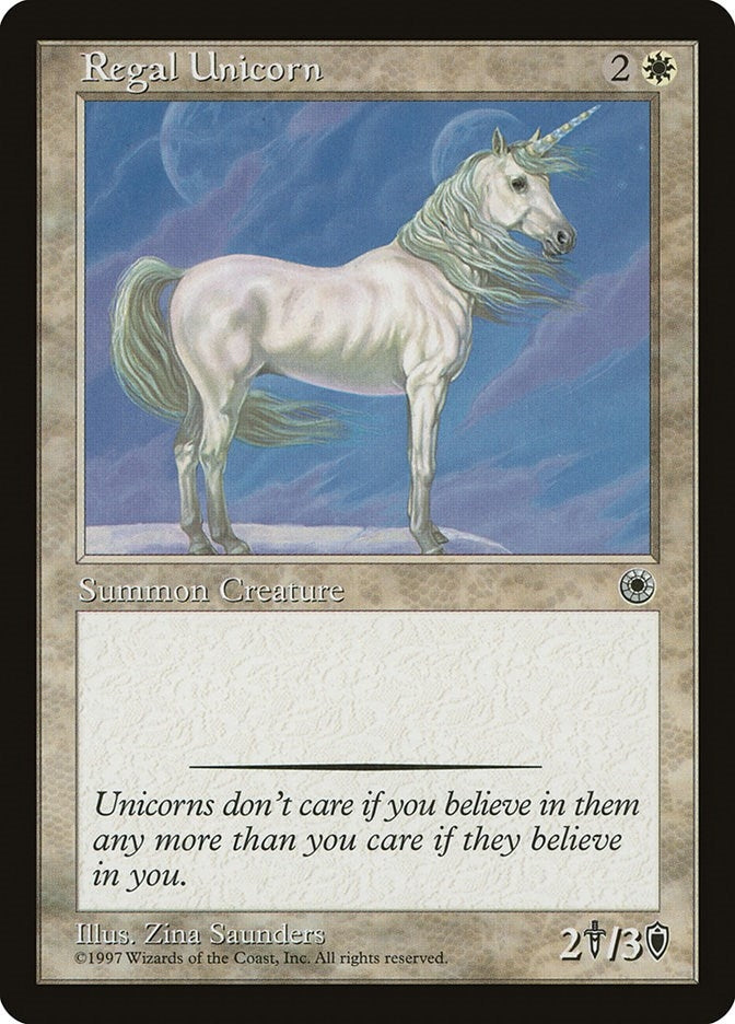Image for Regal Unicorn (Portal) - Magic: The Gathering