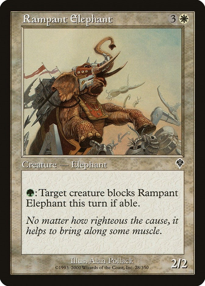 Image for Rampant Elephant (Invasion) (28) - Magic: The Gathering