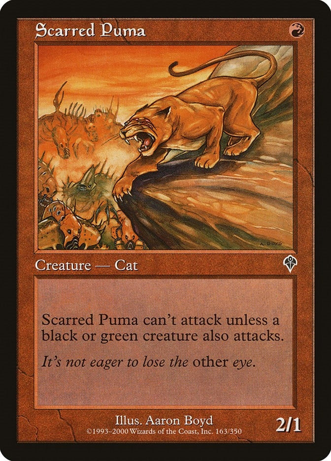 Image for Scarred Puma (Invasion) (163) - Magic: The Gathering