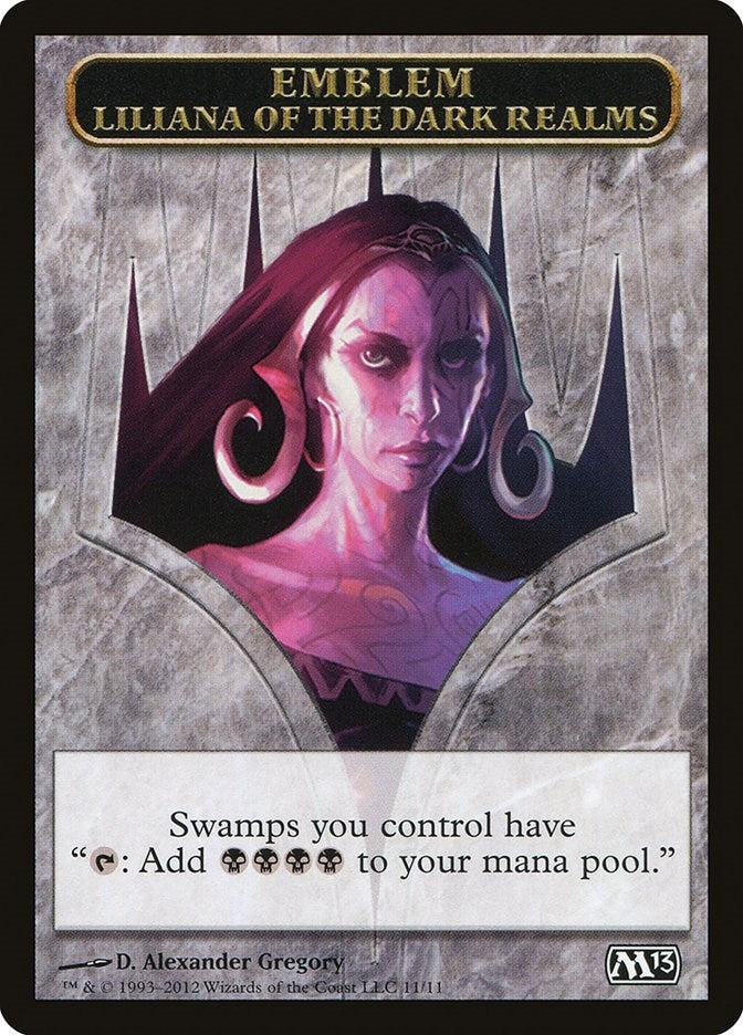 Image for Emblem - Liliana of the Dark Realms (Magic 2013 (M13)) (11) - Magic: The Gathering