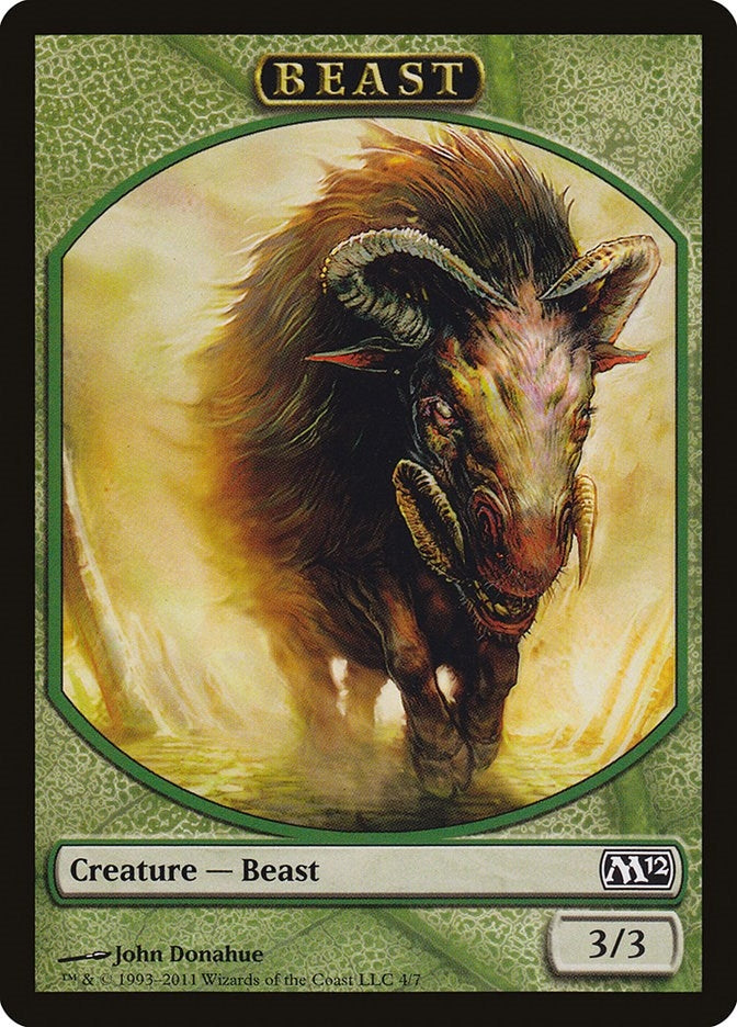 Image for Beast Token (Magic 2012 (M12)) (4) - Magic: The Gathering