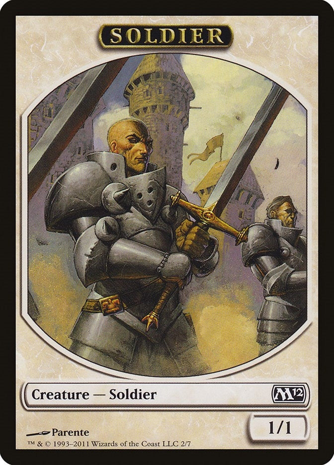 Image for Soldier Token (Magic 2012 (M12)) (2) - Magic: The Gathering