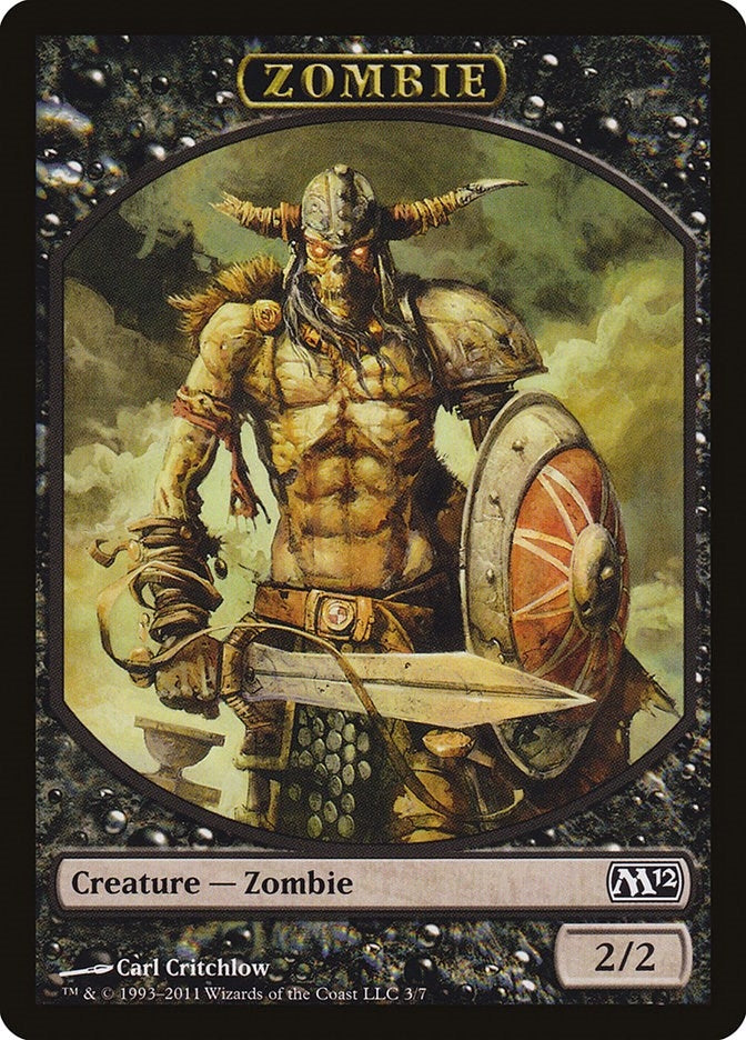 Image for Zombie Token (Magic 2012 (M12)) (3) - Magic: The Gathering