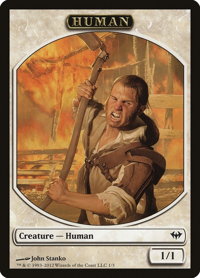 Image for Human Token (Dark Ascension) (1) - Magic: The Gathering