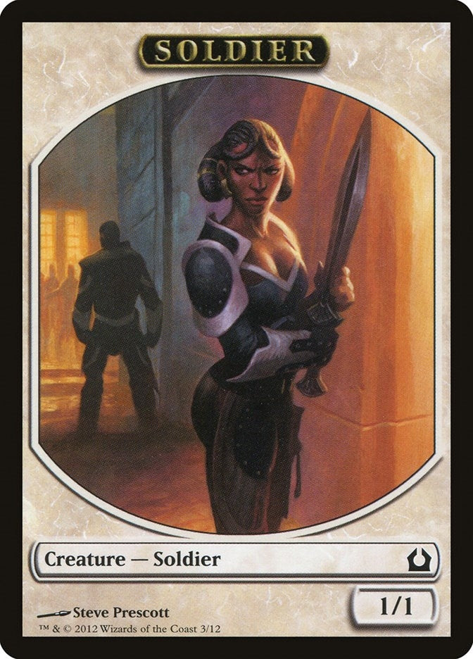 Image for Soldier Token (Return to Ravnica) (3) - Magic: The Gathering