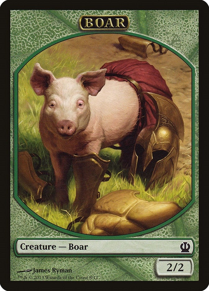 Image for Boar Token (Theros) (8) - Magic: The Gathering