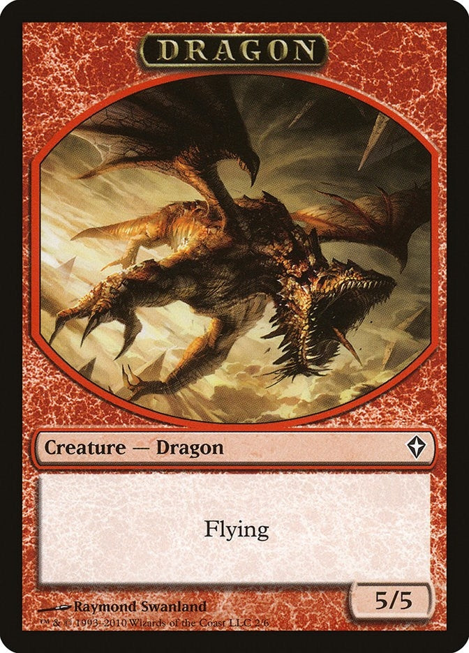 Image for Dragon Token (Worldwake) (2) - Magic: The Gathering