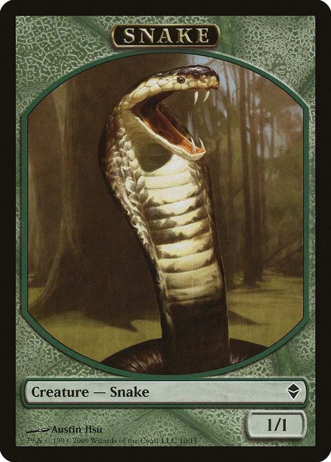 Image for Snake Token (Zendikar) (10) - Magic: The Gathering