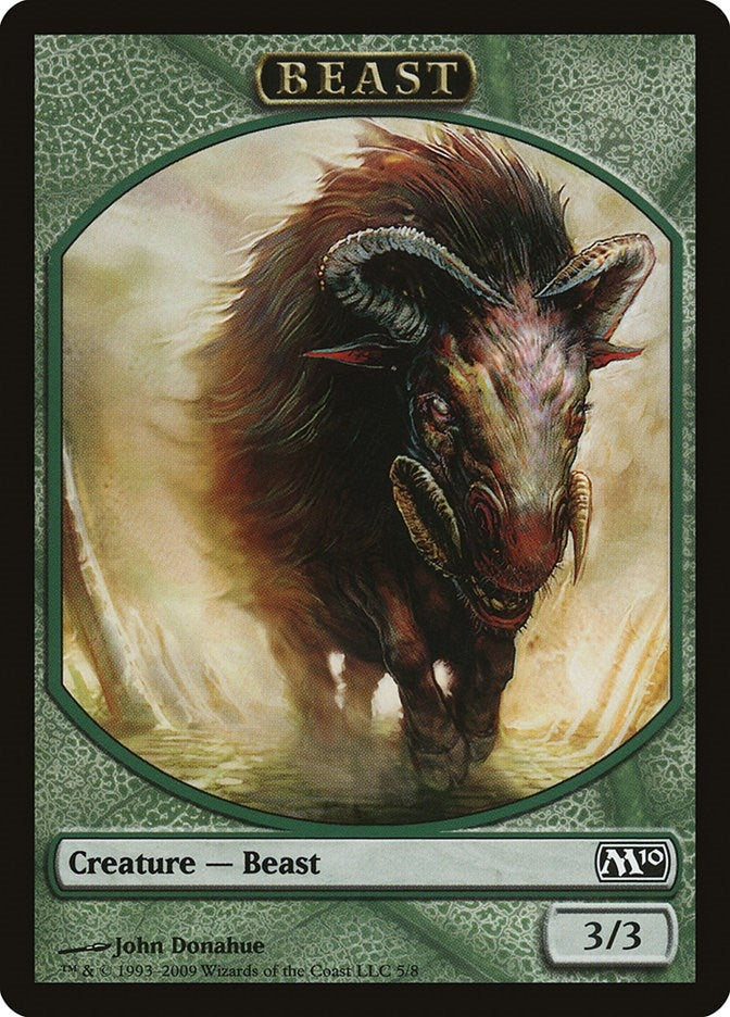Image for Beast Token (Magic 2010 (M10)) (5) - Magic: The Gathering