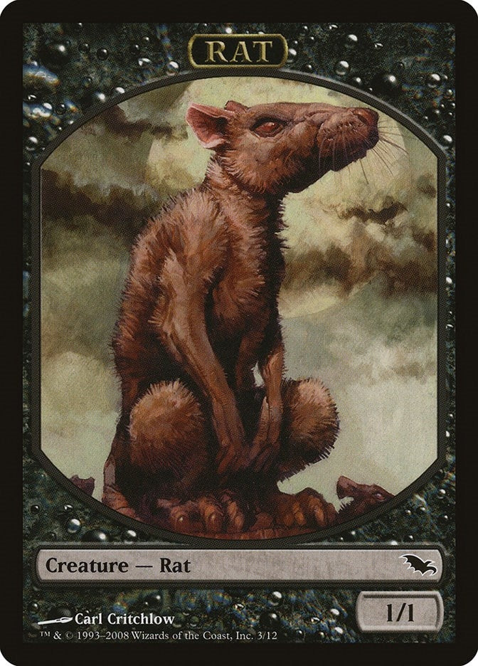 Image for Rat Token (Shadowmoor) (3) - Magic: The Gathering