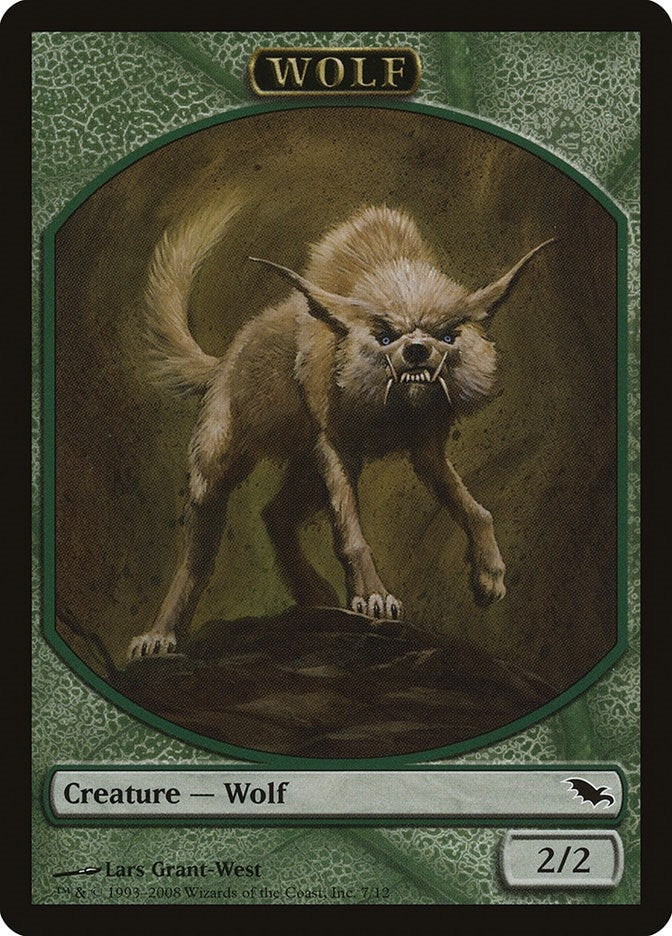 Image for Wolf Token (Shadowmoor) (7) - Magic: The Gathering
