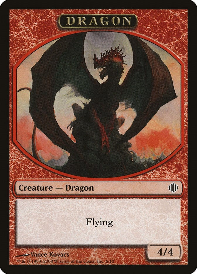 Image for Dragon Token (Shards of Alara) (6) - Magic: The Gathering