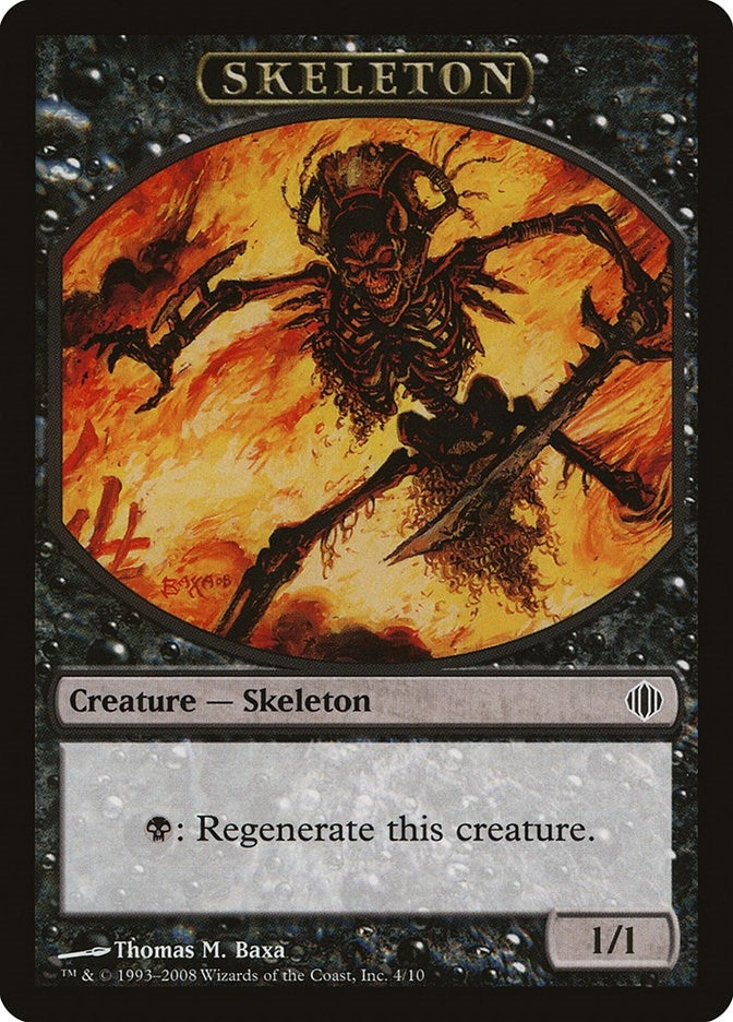 Image for Skeleton Token (Shards of Alara) (4) - Magic: The Gathering