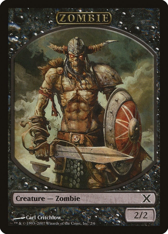 Image for Zombie Token (10th Edition) (2) - Magic: The Gathering