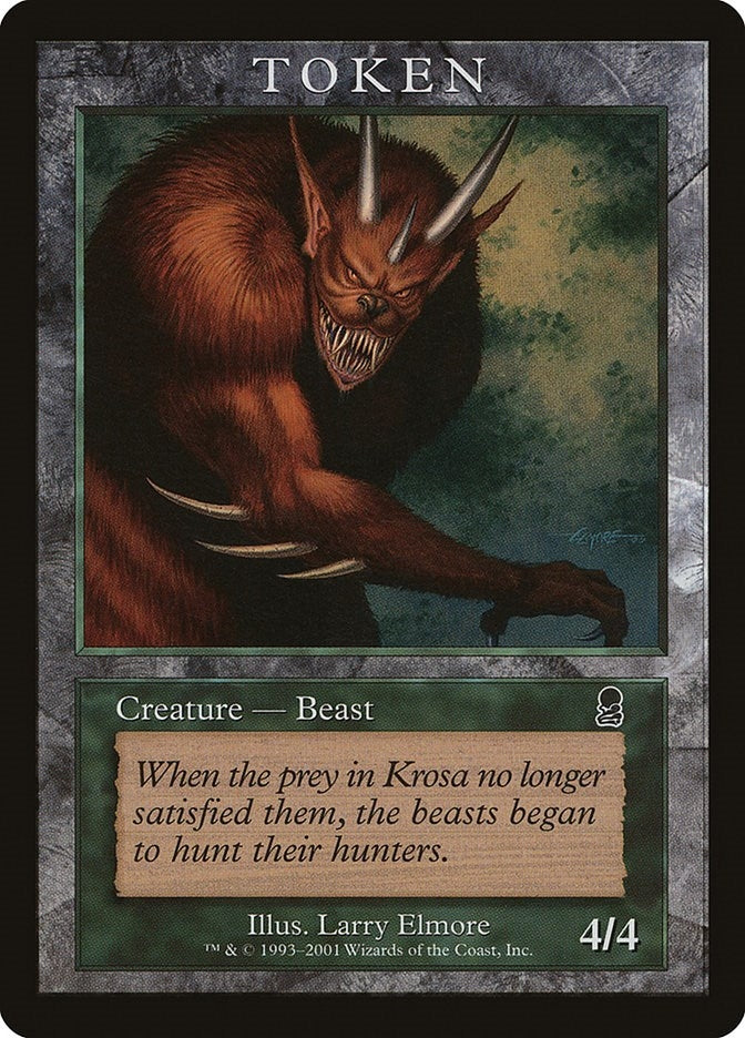 Image for Beast Token (ODY) (Magic Player Rewards) - Magic: The Gathering