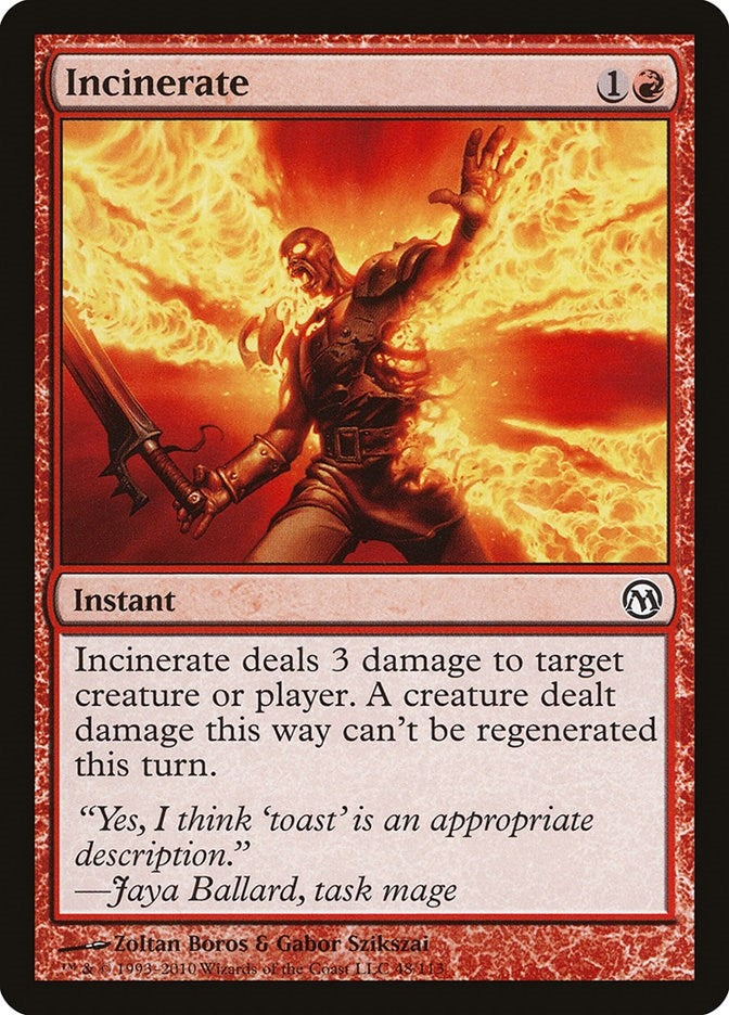 Image for Incinerate (Duels of the Planeswalkers) (48) - Magic: The Gathering