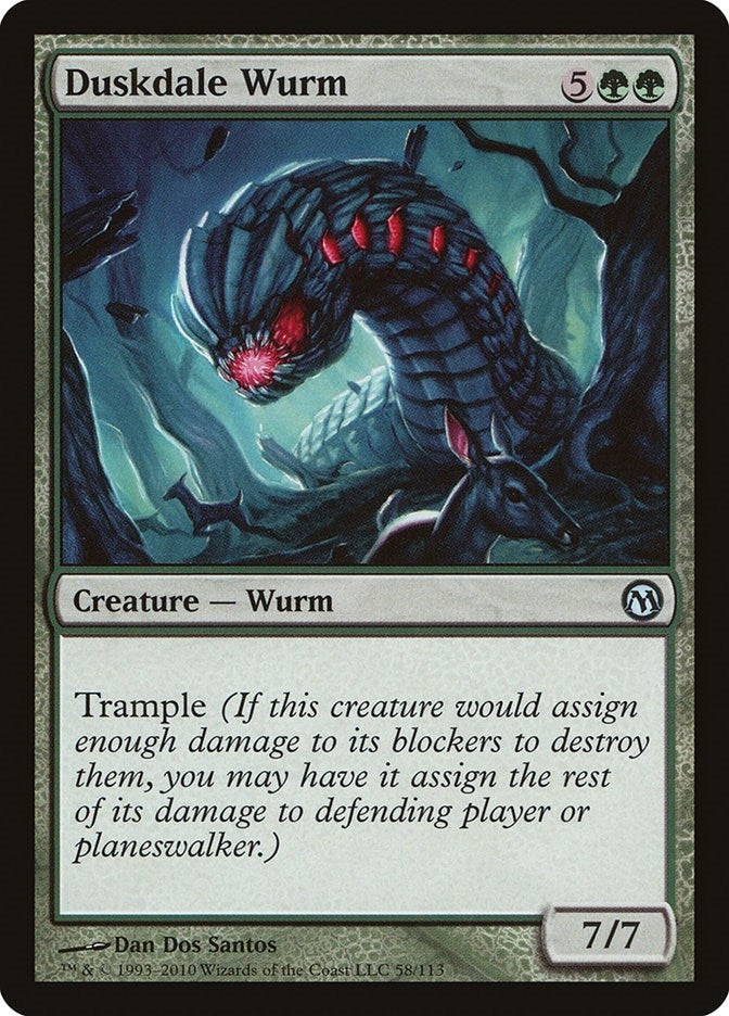 Image for Duskdale Wurm (Duels of the Planeswalkers) (58) - Magic: The Gathering