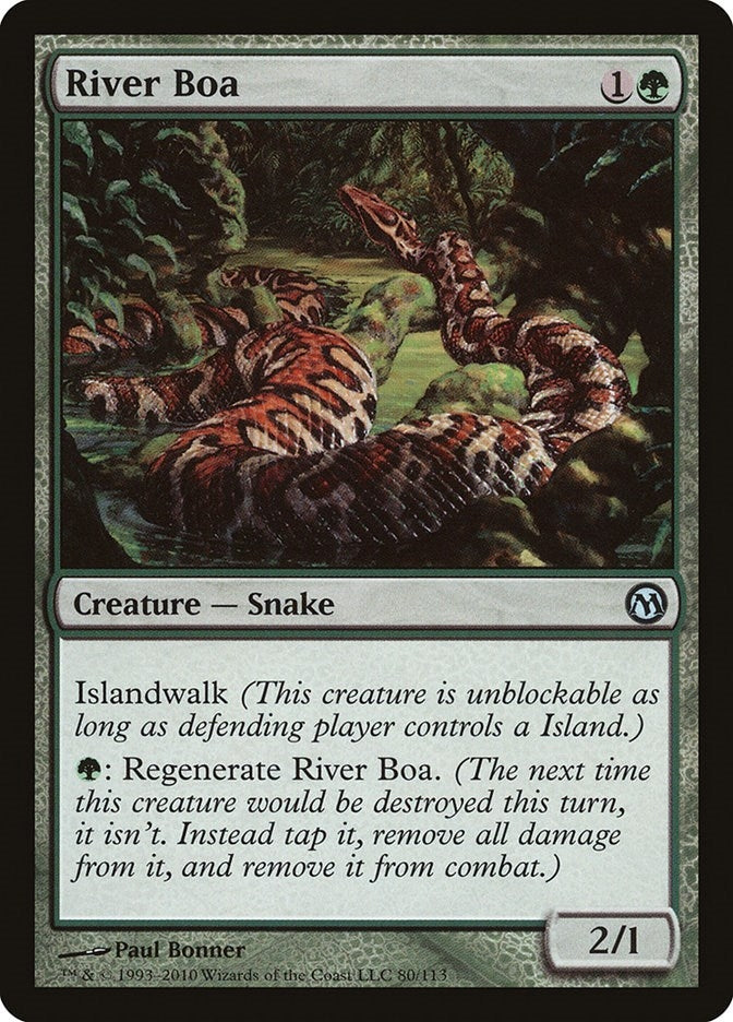 Image for River Boa (Duels of the Planeswalkers) (80) - Magic: The Gathering