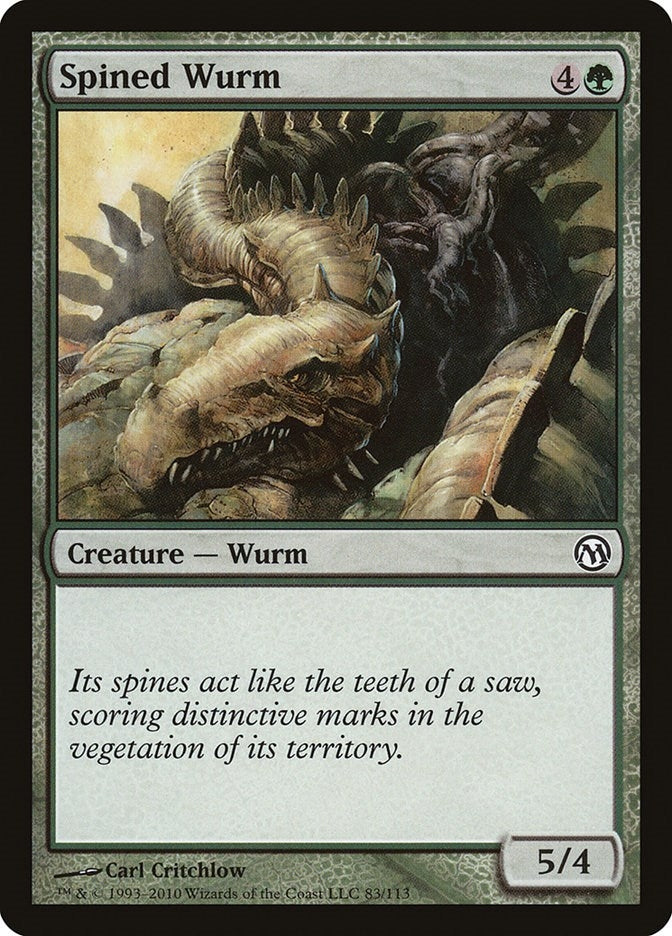 Image for Spined Wurm (Duels of the Planeswalkers) (83) - Magic: The Gathering