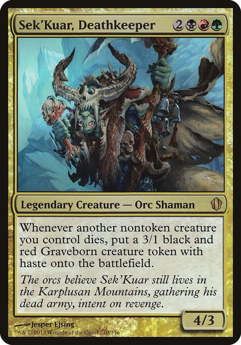 Image for Sek'Kuar, Deathkeeper (Commander 2013) (Oversize Cards) (210) - Magic: The Gathering