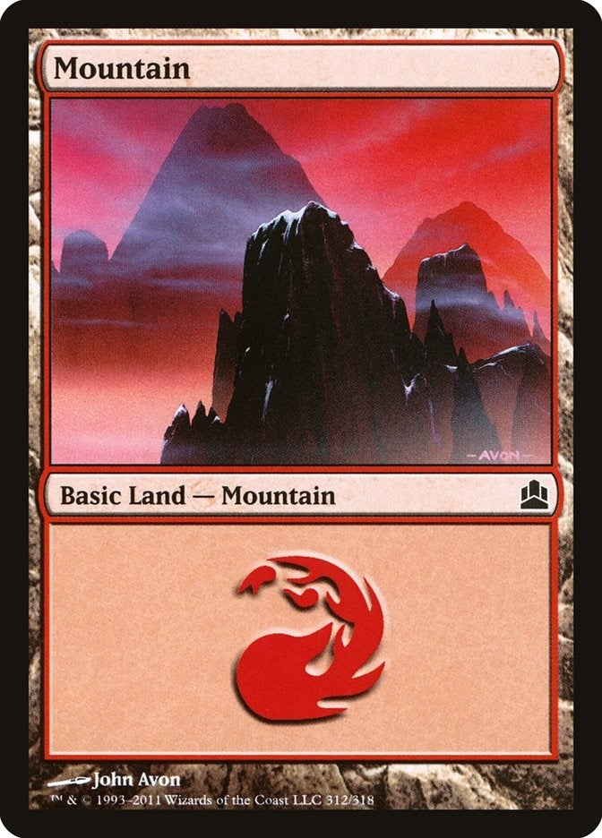 Image for Mountain (312) (Commander) (312) - Magic: The Gathering