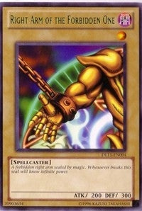 Image for Right Arm of the Forbidden One (Green) (Duelist League Promo) (DL11-EN004) - YuGiOh