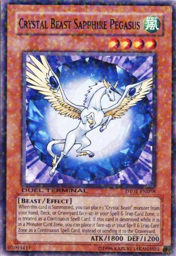 Image for Crystal Beast Sapphire Pegasus (Duel Terminal 1) (DT01-EN058) - YuGiOh
