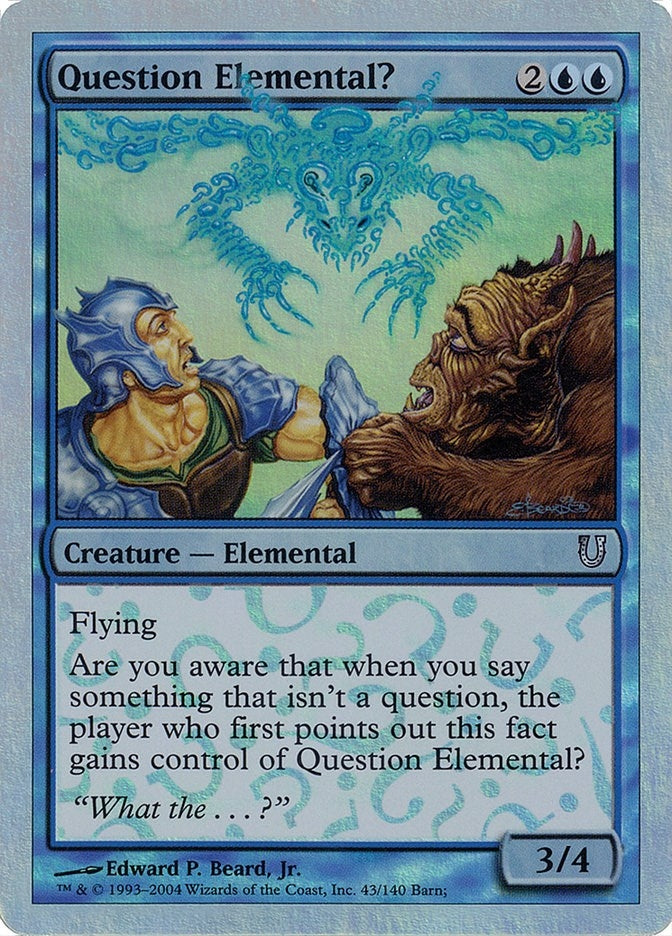 Image for Question Elemental? (Alternate Foil) (Unhinged) (43) - Magic: The Gathering